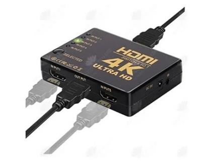 HDMI Splitter Five in One Switcher HDMI Switcher 3 em 1 Out 4 com Controle Remoto Controle Remoto ZENTAVO