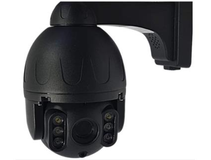 Câmara Dome em Metal Sensor Ir Full Hd 1080/2Mp Ptz Intercom 3 Leds Ir e 4 Iluminação Led Branco Bi-Motor Wifi Rj45 Câmara Zoom OVEGNA Bc05