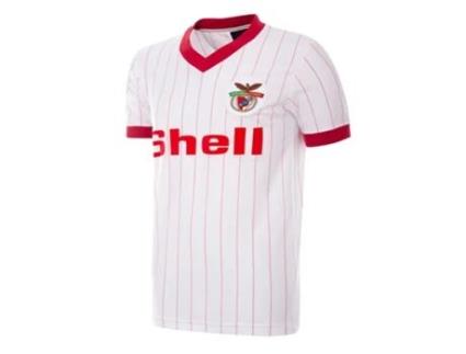 Camisa Retro de Homem para Futebol COPA Sl Benfica Algodão Branco (S)