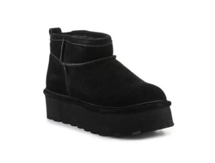 Botins Retro de Mulher BEARPAW Shorty Pele Preto (40)