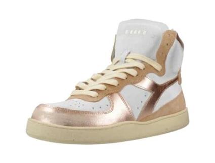 Sapatilhas de Mulher DIADORA HERITAGE Used Tecido Dourado (38)