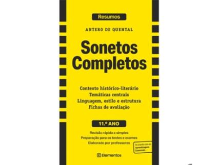 Livro Resumos - Sonetos Completos 11º Ano de Elementos (Português)