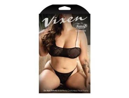 Conjunto de Lingerie FANTASY LINGERIE Preto (Queen size)