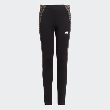 Performance Leggings com listas dos lados estampadas, 7-15 anos