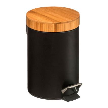 CAIXOTE DO LIXO WC BAMBU PRETO 3L COLEÇÃO NATUREO