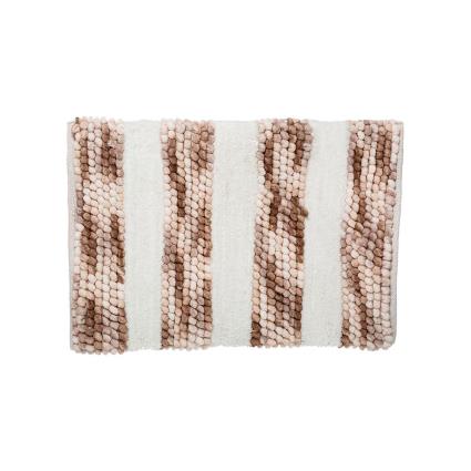 TAPETE DE BANHO COM LISTRAS MARRONS 50 x 75cm