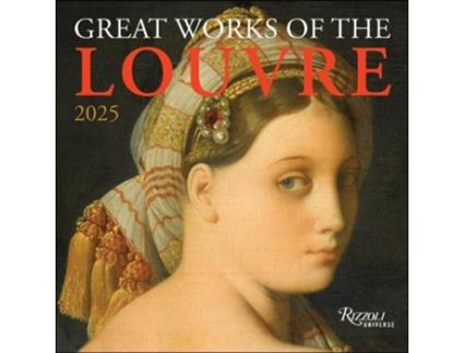 Livro Great Works of the Louvre 2025 Wall Calendar de Rizzoli Universe (Inglês)