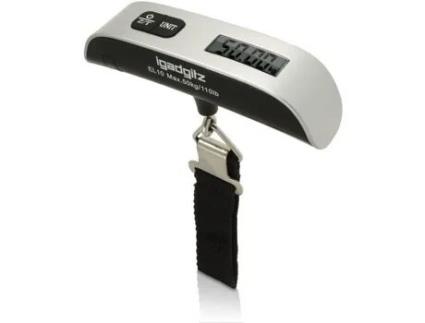 Balança de Bagagem - - Balança Digital - 50g a 50kg - Display de Temperatura - Portátil e Ergonômica TD