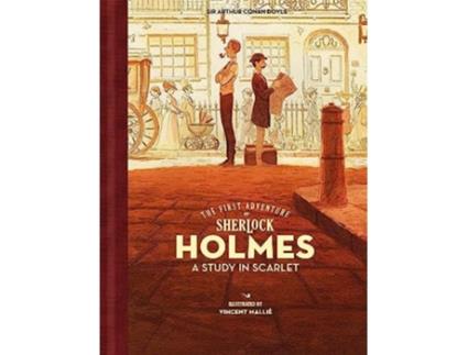 Livro The First Adventure of Sherlock Holmes A Study in Scarlet de Arthur Conan Doyle (Inglês - Capa Dura)