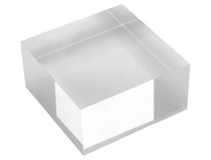 Bloco Acrílico DEFLECTO Transparente 100 X 100 X 25 Mm