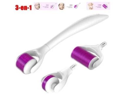 Dermaroller, Microneedle Derma Roller, Micro Needle Roller, antienvelhecimento 3 em 1 0,5 mm 240 1,0 mm 600 1,5 mm 1200 ETEREAUTY