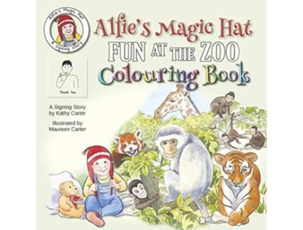 Livro Alfies Magic Hat Fun at the Zoo Colouring Book de Kathy Carter (Inglês)