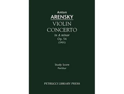Livro Violin Concerto Op 54 Study Score de Anton Arensky (Inglês)