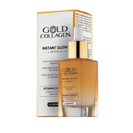 Gold Collagen Serum Facial Instant Glow 30 Ml