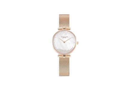 Relógio VICTORIA HYDE (Pearl) Mulher Relógio Pulseira de Malha de Aço Inoxidável-Ouro Rosa