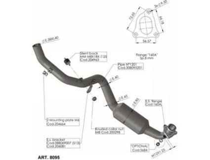 Coletor Sbk Honda X-Adv 17/19 LEOVINCE - SITO