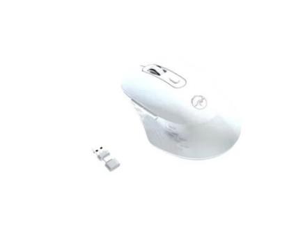 Mouse sem fio - MOBILITY LAB - Omega - Bluetooth e receptor 2.4GHz - Branco - Cliques silenciosos - Precisão ajustável