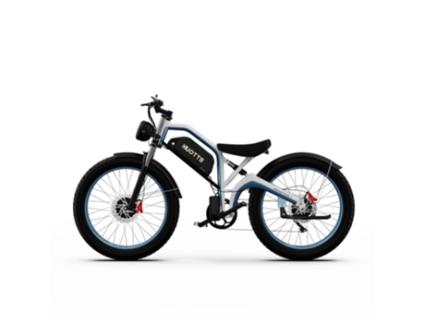 Bicicleta elétrica DUOTTS N26 azul e branco 1500W velocidade máxima do motor 55km/h