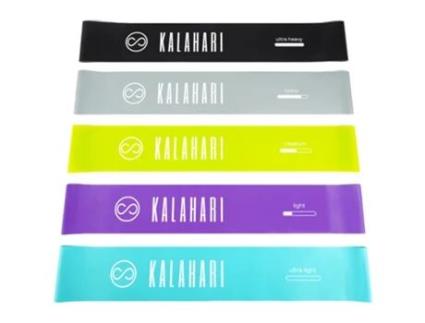 Kalahari Bandas Elásticas Fitness Set Com Ebook De Exercícios E Bolsa – 5 Bandas Elásticas De Musculação Com Diferentes Níveis De Resistência