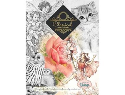 Livro Title GREYSCALE Vintage coloring books Fairies flowers animals plants and more de Living Art Vintage (Inglês)