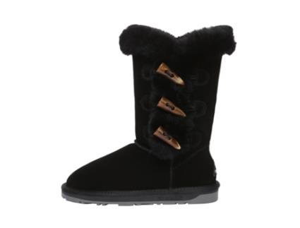 Botas de Mulher EVERAU AUSTRALIA Altas Botões Chifre Camurça Preto (38)