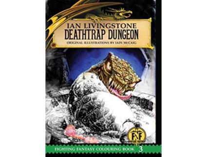Livro Deathtrap Dungeon Colouring Book de Ian Livingstone (Inglês)