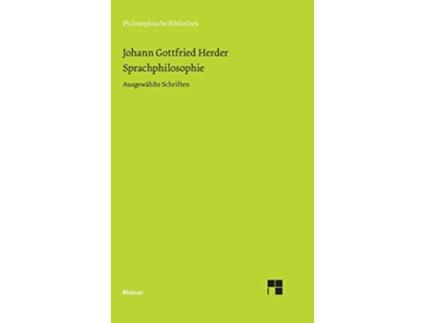 Livro Sprachphilosophie German Edition de Johann Gottfried Herder (Alemão - Capa Dura)