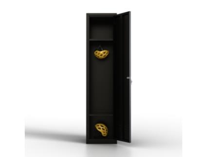 Cacifo Metálico com 1 Porta Cacifo para a Sua Oficina Ou Escritório Cacifo Metálico com Fechadura Preto TWINTHINK