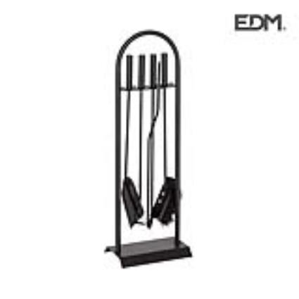 KIT DE LAREIRA DELUXE PRETO 4 PEÇAS 68CM 