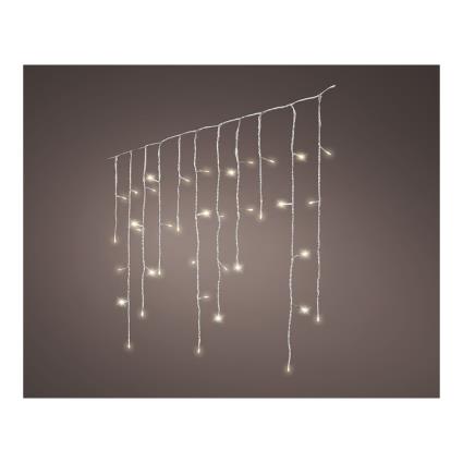 CORTINA LED  ICICLE LIGHTS QUE PISCA 580CM 240L LUZ QUENTE