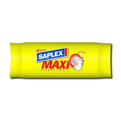 SACO PARA LIXO MAXI LIMON BRANCA 50LT  70X57CM