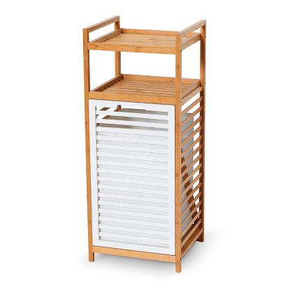 ARMÁRIO BAMBU COM PRATELEIRAS E CESTO 90,5X36,8X33,5CM JOBGAR