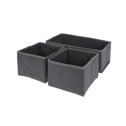 CAIXAS DE ARRUMAÇÃO DE TECIDO PARA ARMÁRIO (SET 3 PEÇAS)