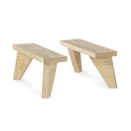 JOGO DE 2 PATAS DINAMIC DE PINHO MACIÇO 