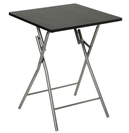 MESA DOBRÁVEL PRETA  60X60X75CM