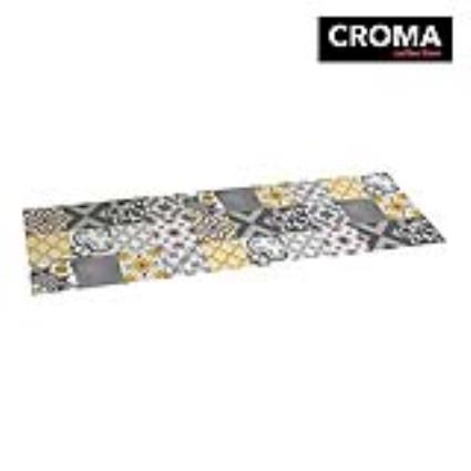 TAPETE VINILICO CROMA PATCH CINZENTO- AMBAR 60X200CM