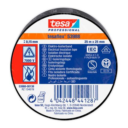 FITA ISOLANTE HOMOLOGADA 25M X 25MM PRETO 53988 