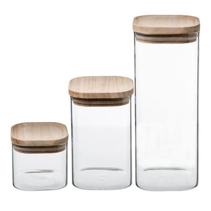 SET DE 3 RECIPIENTES HERMÉTICOS EMPILHÁVEIS