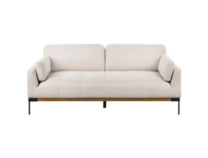 Sofá de 3 lugares BELIANI Skaven de Poliéster Creme 195x93x90