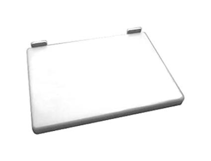 Tábua de corte de polietileno com batente - BISETTI - BIS830060 - Branco, Aço Inoxidável