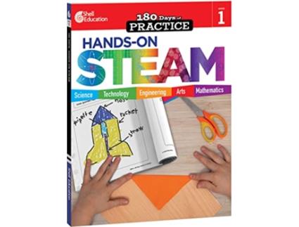 Livro 180 Days HandsOn STEAM Grade 1 180 Days of Practice de Kristi Sturgeon (Inglês)
