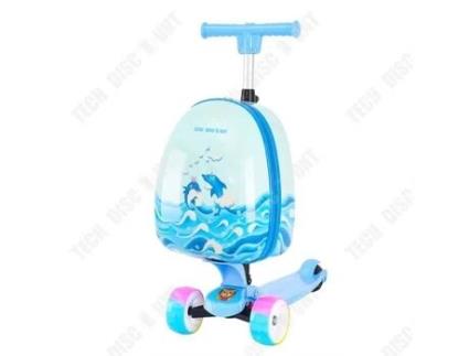 Mala Ajustável de Menino TECH DISCOUNT Carrinho Scooter Td Roda Universal Altura Estampado Multicor