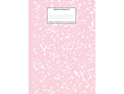 Livro Marble Notebook A4 Pastel Pink College Ruled Journal Pastel Stationery Notebooks A4 de Young Dreamers Press (Inglês)