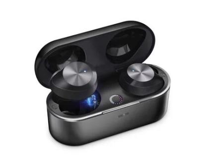 Fones de ouvido Bluetooth sem fio Fones de ouvido intra-auriculares sem fio Bluetooth IPX7 à prova dágua TWS Fones de ouvido esportivos com carre TD