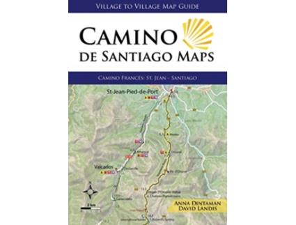 Livro Camino de Santiago Maps de Anna Dintaman e David Landis (Inglês)