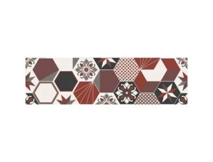 Backsplash adesivo para telha de alumínio Exa - L. 20 x l. 90 cm - Vermelho