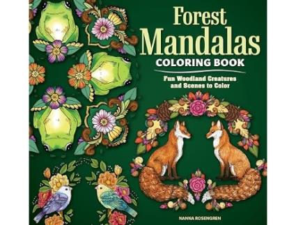 Livro Forest Mandalas Coloring Book de Nanna Rosengren (Inglês)
