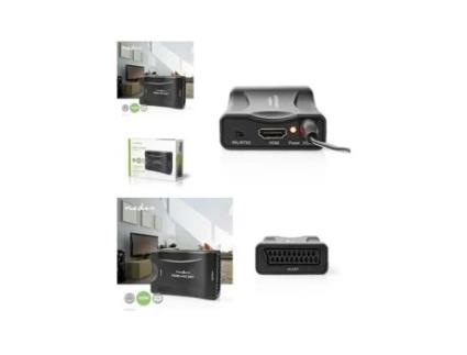 Conversor Adaptador Hdmi/Scart Hdmi Entrada Scart Fêmea Unidirecional 1080P 1 2 Gbps Abs Preto NEDIS