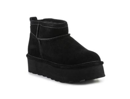 Botins Retro de Mulher BEARPAW Shorty Pele Preto (36)