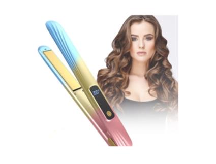 Alisador de cabelo cerâmico profissional 2 em 1 tela LCD portátil Q-m125